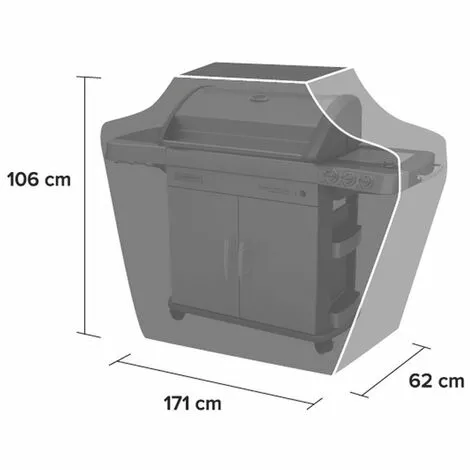 Barbecue Campingaz Housse Xxl L 171 X P 62 X H 106 Cm 2 Barbecue Campingaz Housse Xxl L 171 X P 62 X H 106 Cm – Image 2